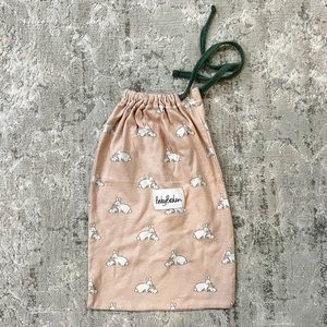 🐰 Baby Boden | Pale pink & white bunny cotton bag